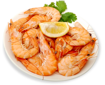 What is the boiling time for shrimps